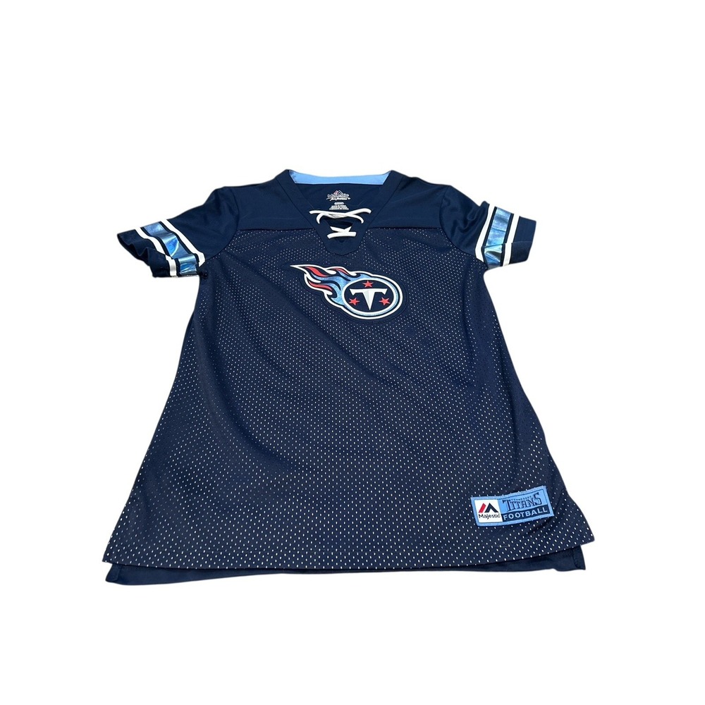Majestic Tennessee Titans Womans Tee Shirt NFL Short Sleeve Team Apparel Women S